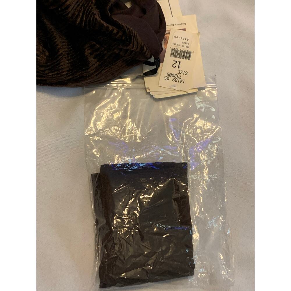 Scott McClintock Womens NEW Slip Dress  12 Chiffon Chocolate Brown Maxi Bodycon - Picture 10 of 16